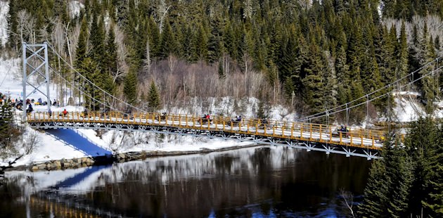 Snowmobile bridge in Côte-Nord
